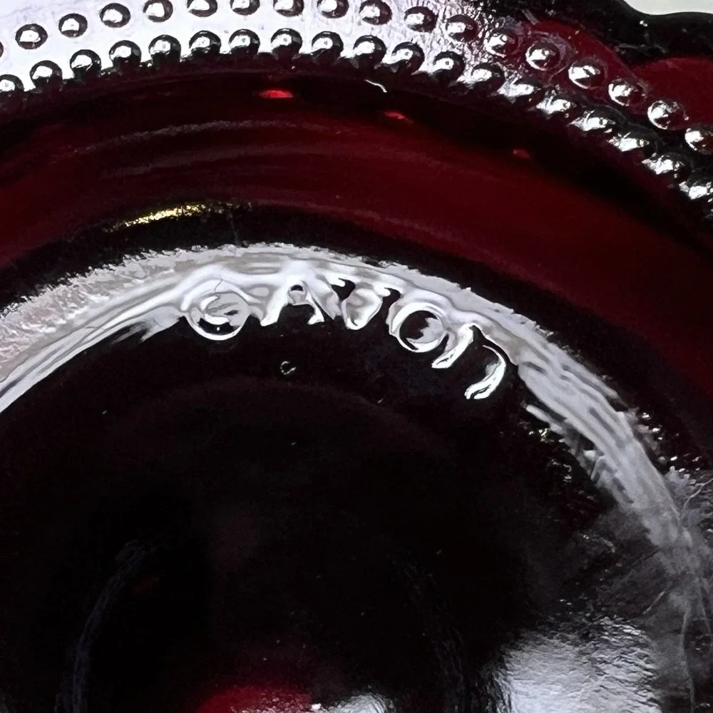Avon Vintage 1876 Cape Cod‎ Collection Ruby Red SUGAR BOWL